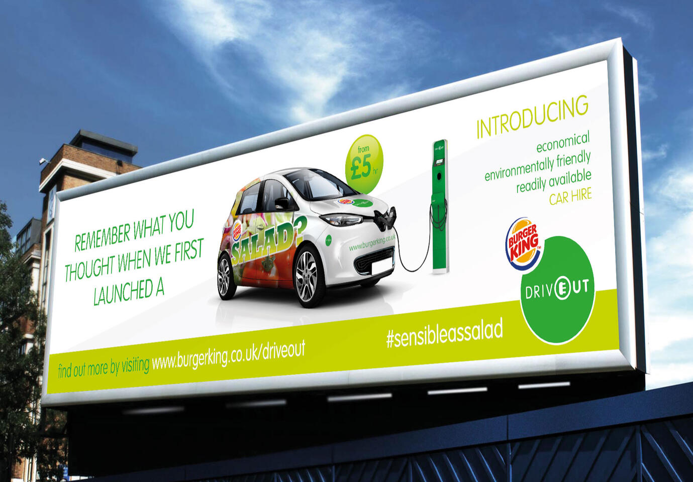 Burger King electric car hire mock brief